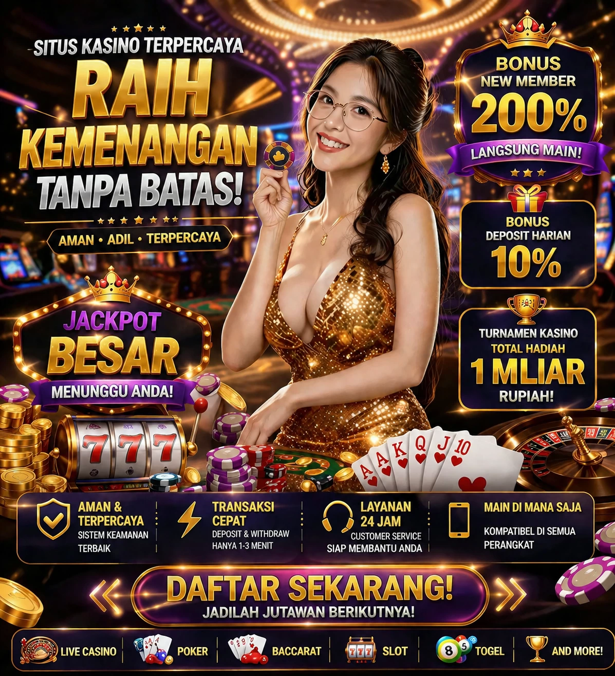 Roleta e blackjack 76k